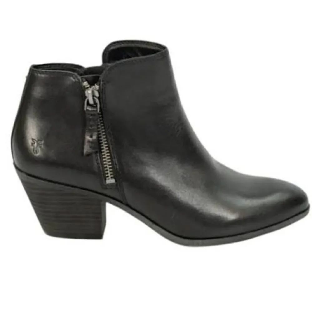 Frye Judith double zipper Black Ankle Boots